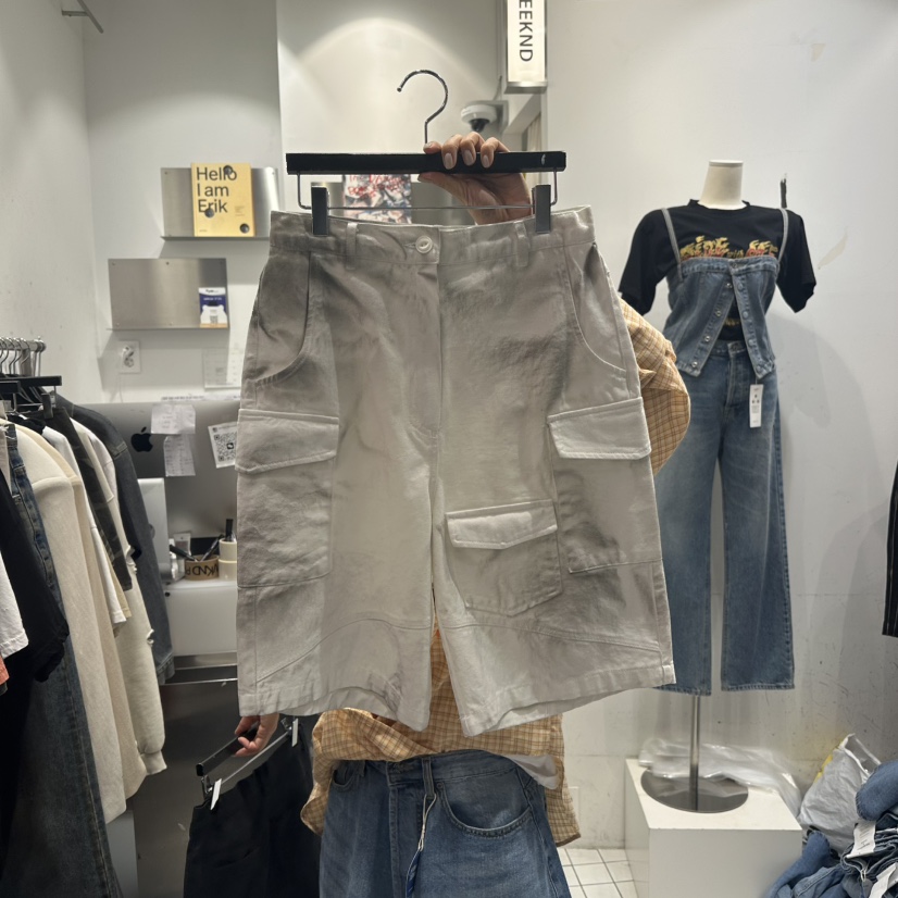 THE WEEKND東大門直郵女裝新款25春夏推薦人氣真品短褲工裝CLODE短褲圖色1