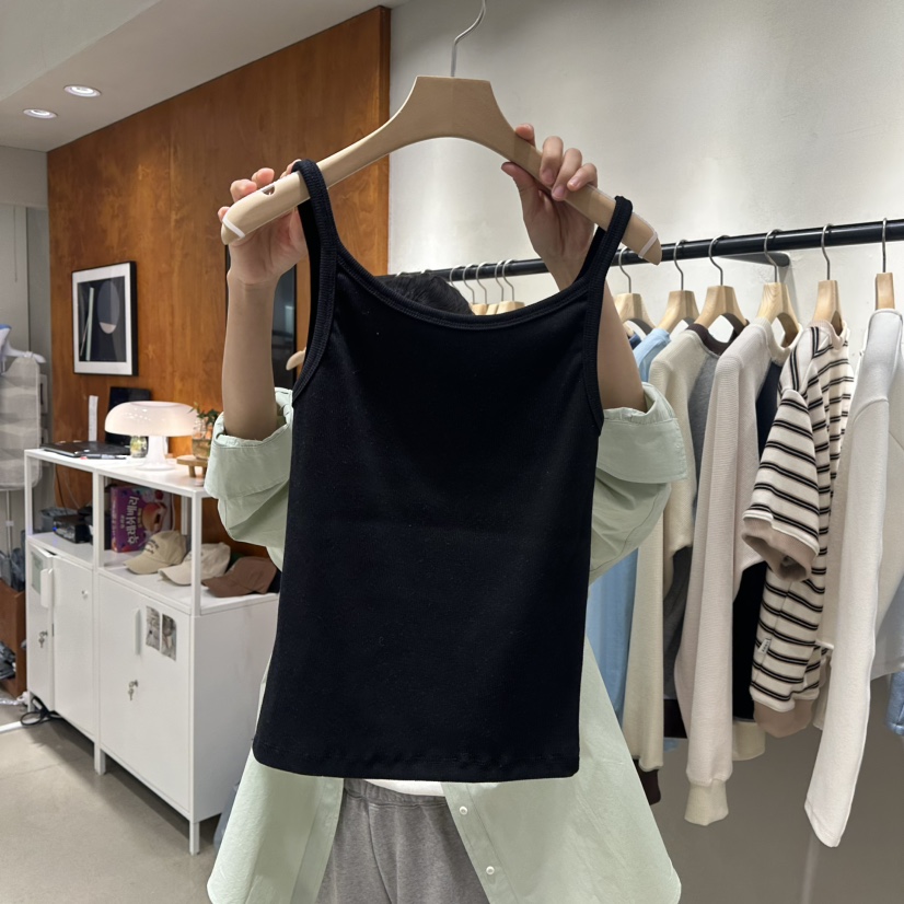 BOUTIQUE SEOUL-P東大門直郵女裝新款真品推薦時尚吊帶背心But ton/BOUTIQUE SEOUL吊帶/背心圖色2