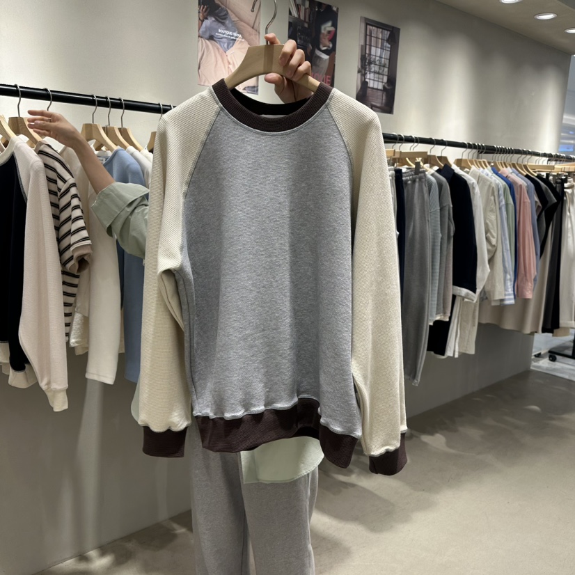 BOUTIQUE SEOUL-P東大門實拍女士新款休閑25春夏真品衛衣But ton/BOUTIQUE SEOUL衛衣圖色2
