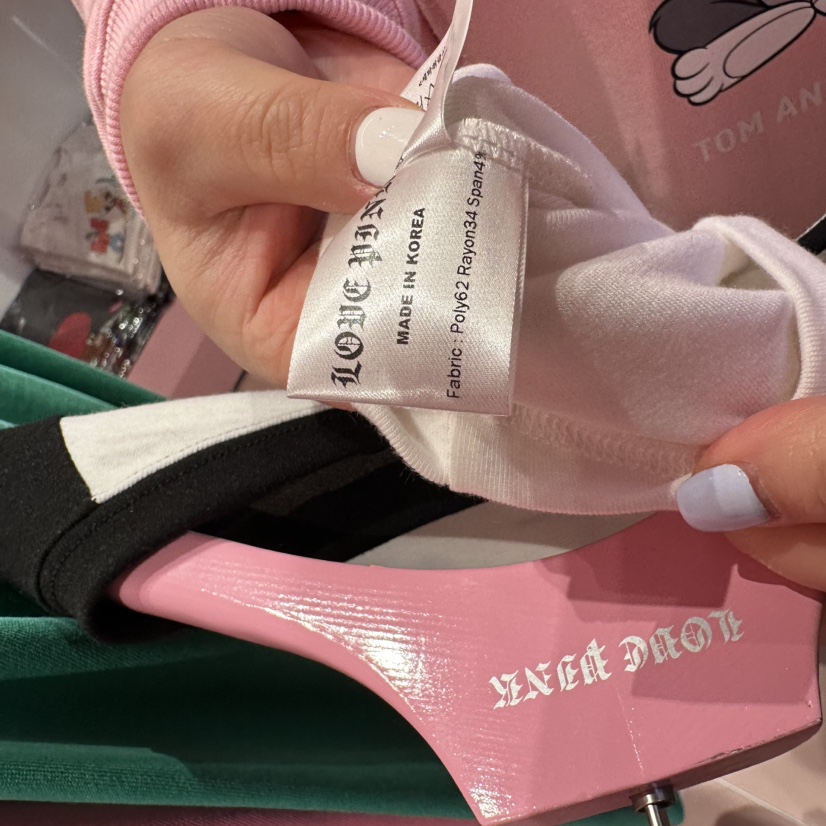 LOVE PINK韓國代購女士新款時尚休閑熱賣推薦25春夏長袖T恤LOVE PINK長袖T恤