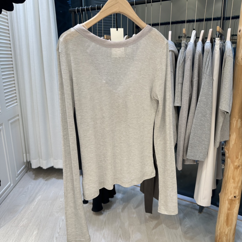 COPINER韓國代購女裝新品25春夏時尚人氣熱賣休閑職業長袖T恤COPINER長袖T恤