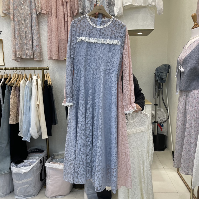 SYMPHONY東大門實拍女士新品熱賣休閑推薦時尚連衣裙含腰帶SYMPHONY連衣裙圖色2