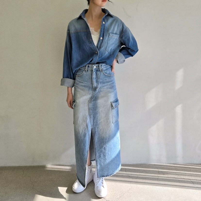 LA BLOOM東大門代購女裝新品真品休閑時尚熱賣職業人氣長裙La Bloom長裙