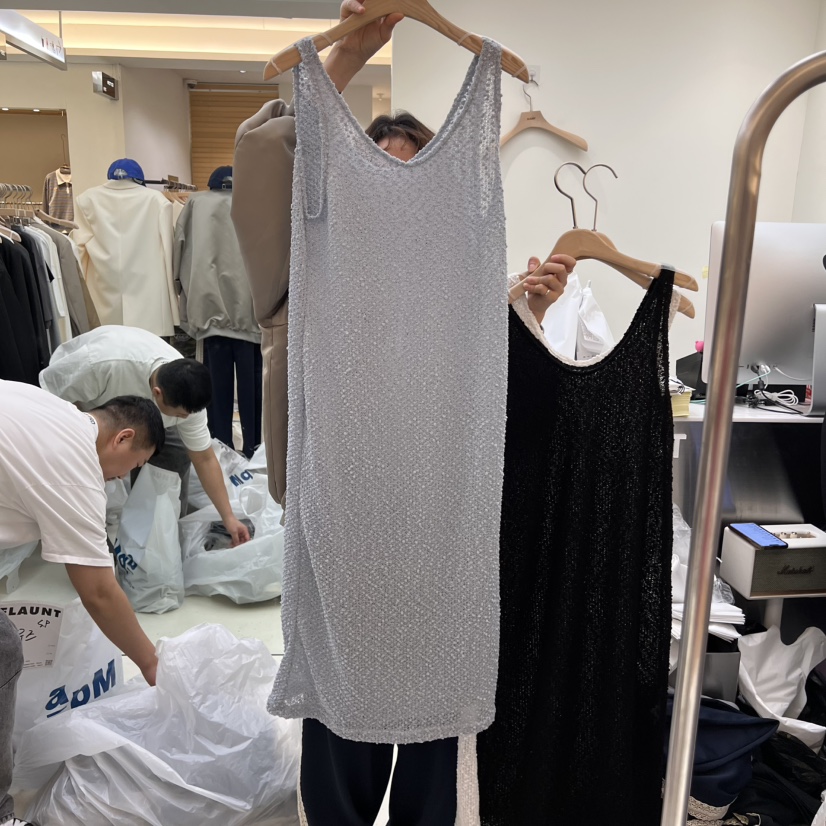 FLAUNT東大門實拍女裝新品人氣熱賣25春夏時尚休閑職業連衣裙FLAUNT連衣裙