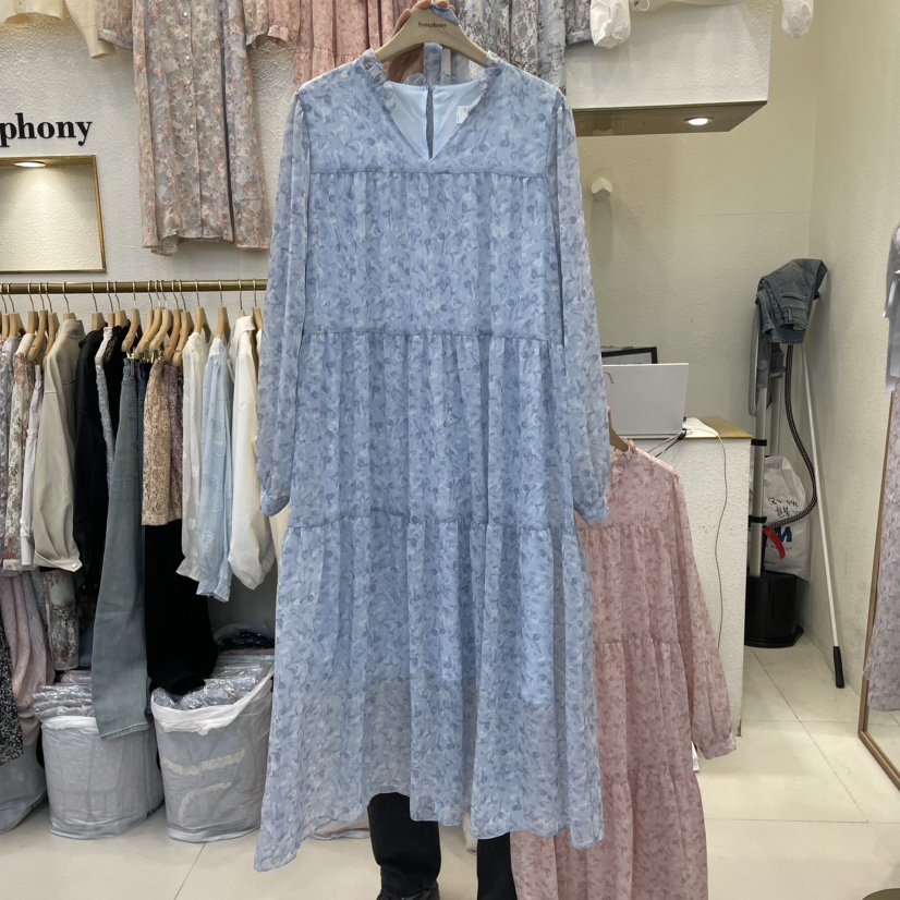 SYMPHONY東大門直郵女士新品休閑人氣推薦職業真品連衣裙V領SYMPHONY連衣裙圖色2