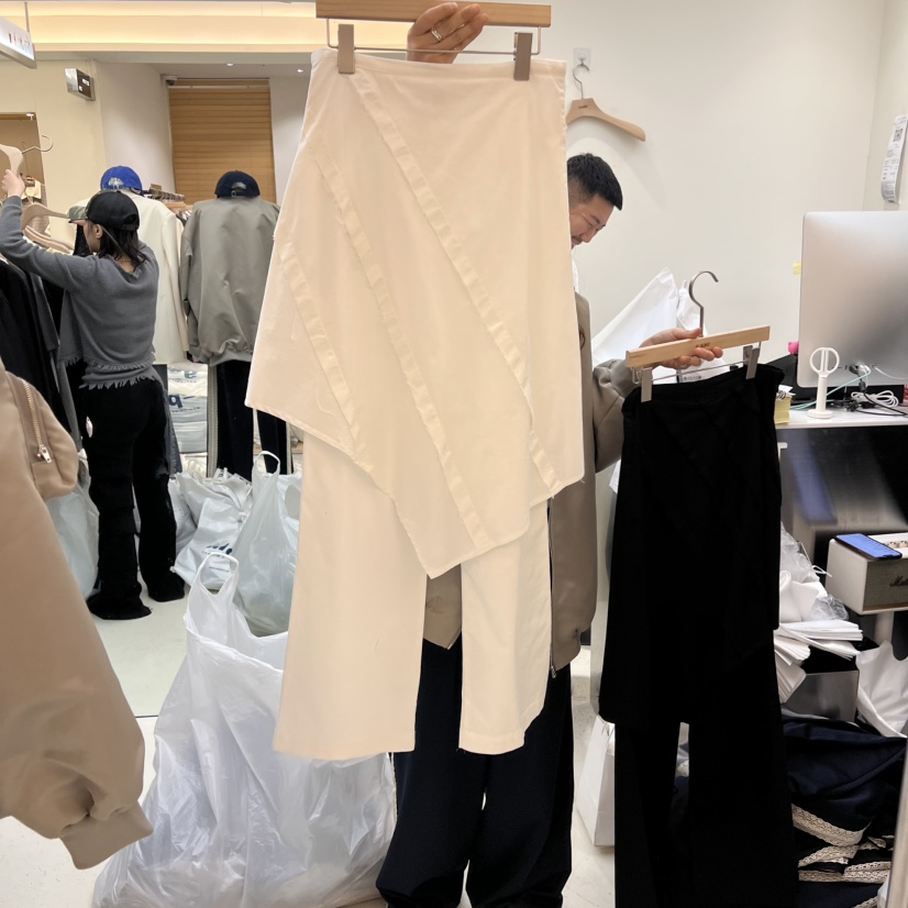 FLAUNT韓國直郵女士新款職業25春夏推薦真品時尚裙褲假兩件FLAUNT裙褲