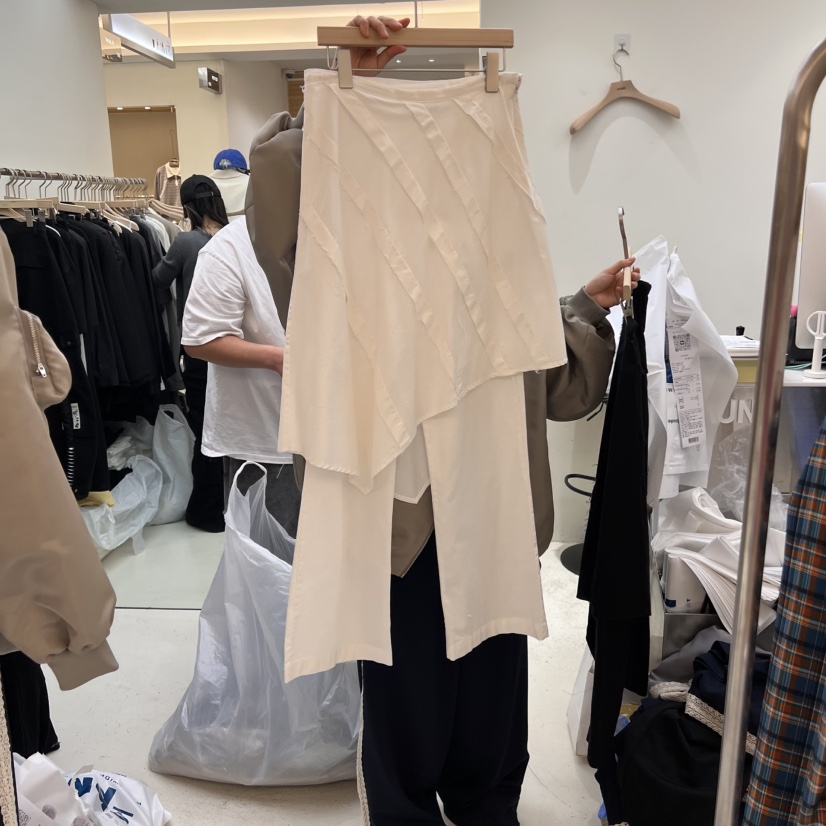 FLAUNT韓國直郵女士新款職業25春夏推薦真品時尚裙褲假兩件FLAUNT裙褲