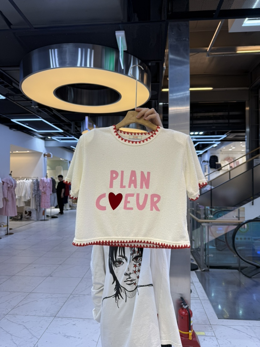 PLUM-q韓國直郵女裝新款熱賣真品人氣職業推薦25春夏休閑T恤PLUMT恤圖色1