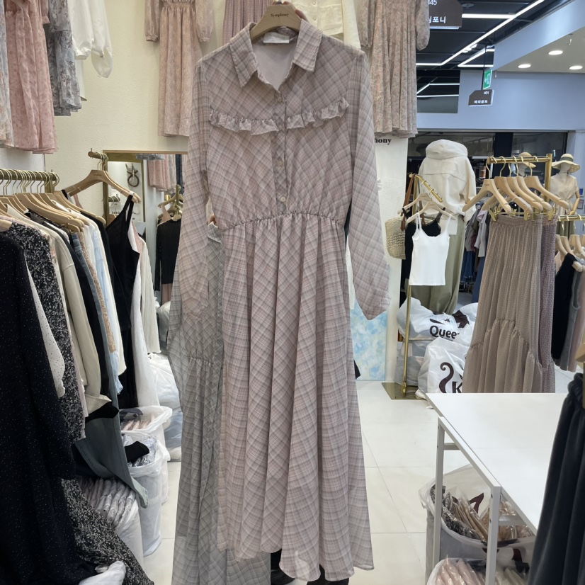 SYMPHONY東大門代購女士新品時尚熱賣推薦真品連衣裙含腰帶SYMPHONY連衣裙