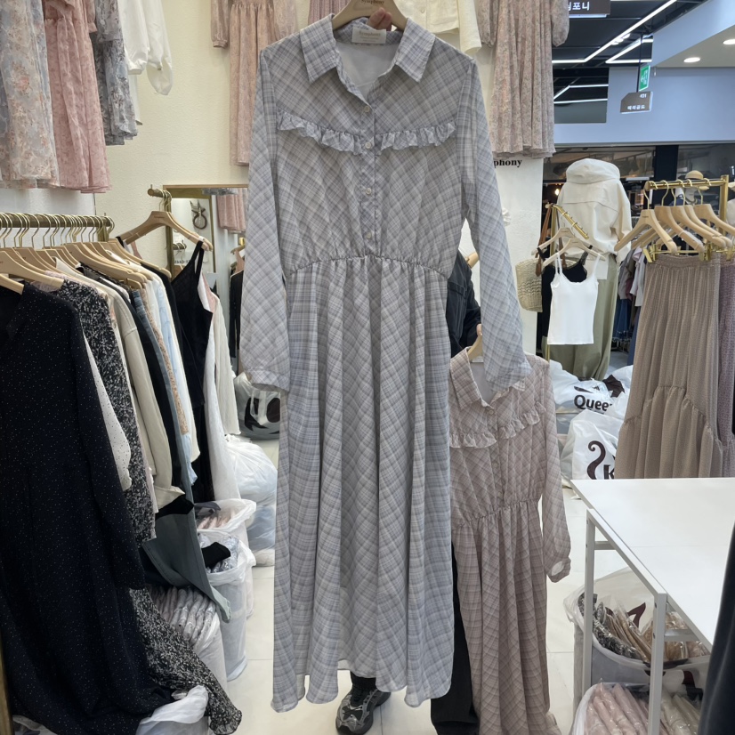 SYMPHONY東大門代購女士新品時尚熱賣推薦真品連衣裙含腰帶SYMPHONY連衣裙圖色2