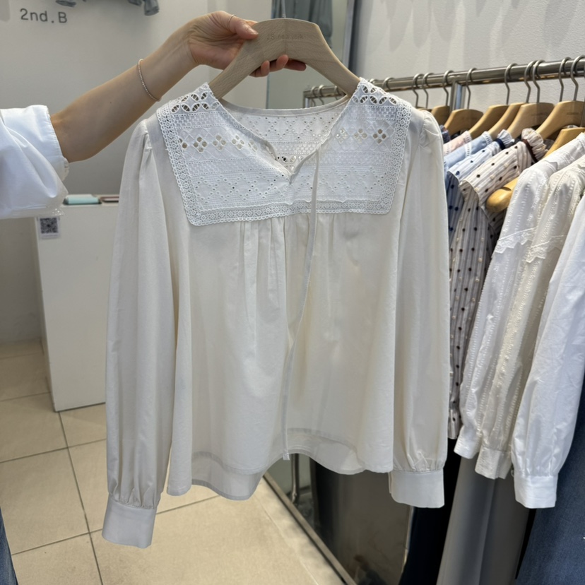 2nd B-S東大門代購女裝新品時尚熱賣職業25春夏襯衫蕾絲衫2nd B-S襯衫/蕾絲衫