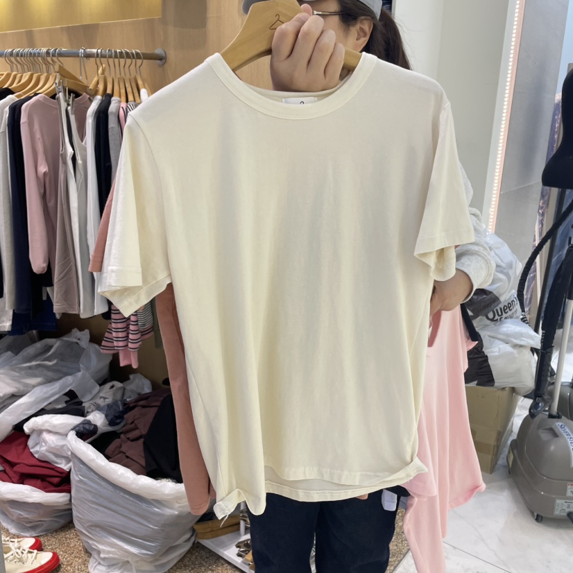 OTGEULY韓國代購女士新品熱賣時尚休閑25春夏推薦職業人氣T恤OTGEULY/衣架牌T恤圖色4