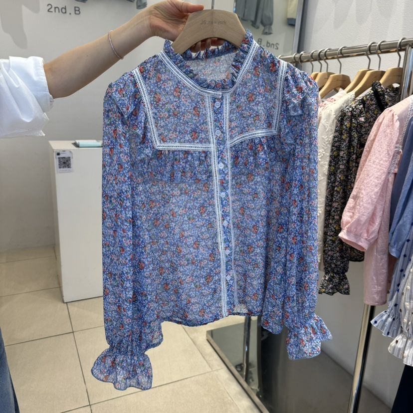 2nd B-S韓國代購女裝新品人氣25春夏時尚職業熱賣襯衫蕾絲衫2nd B-S襯衫/蕾絲衫