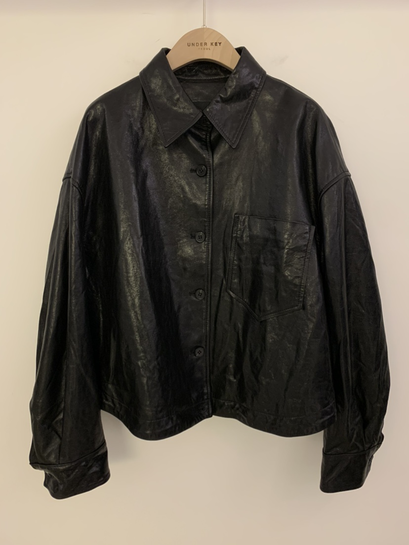 UNDER KEY東大門實拍女士新品25春夏熱賣推薦職業真品皮衣UNDER KEY皮衣圖色2