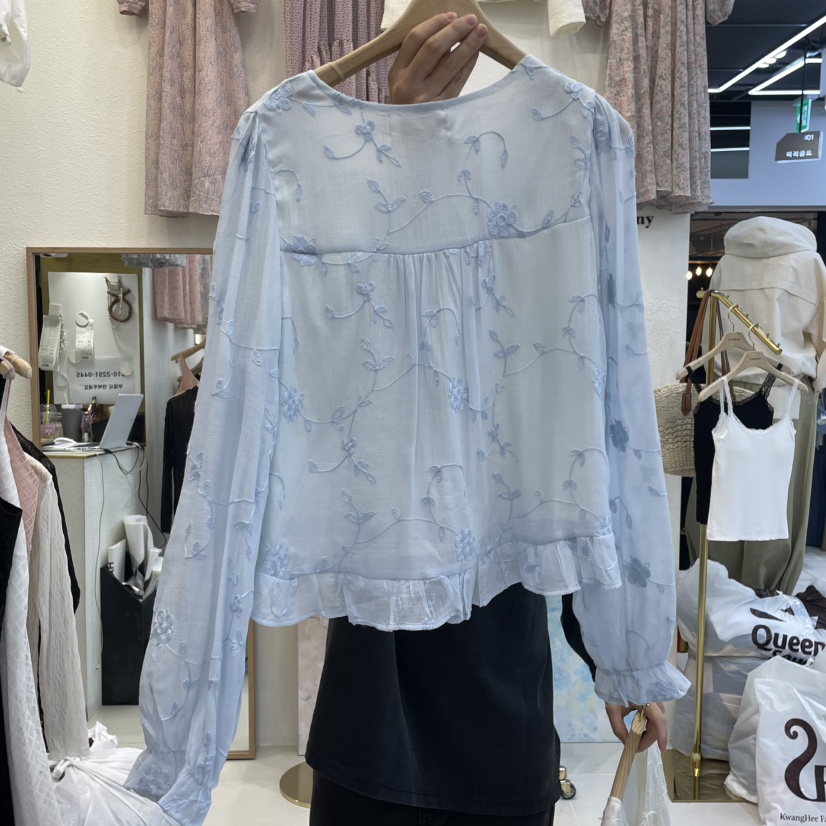 SYMPHONY東大門代購女裝新品職業真品25春夏時尚襯衫蕾絲衫SYMPHONY襯衫/蕾絲衫