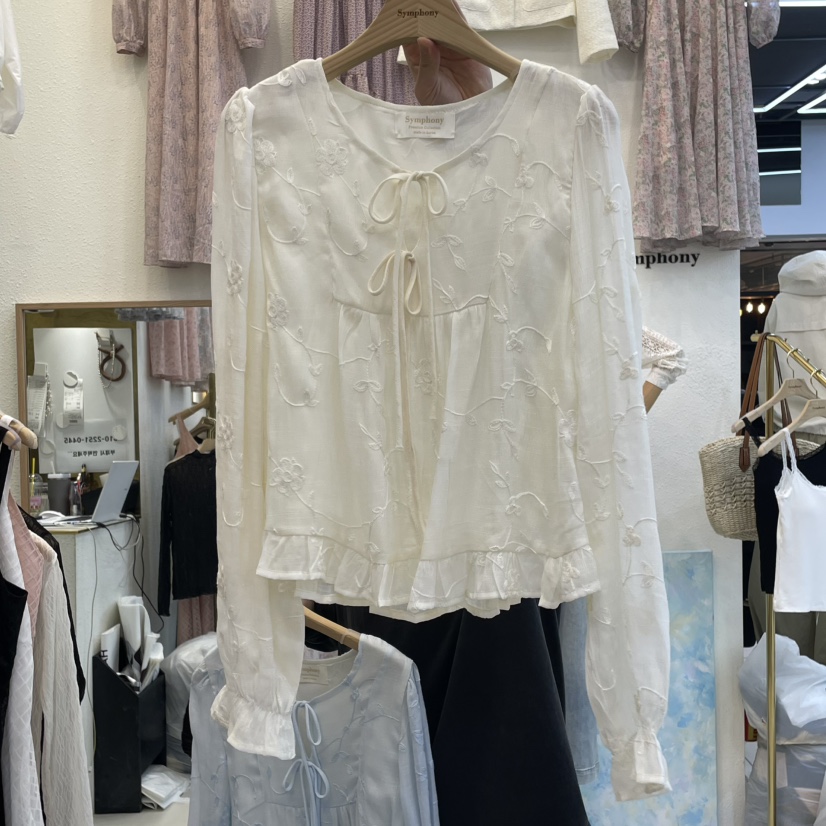 SYMPHONY東大門代購女裝新品職業真品25春夏時尚襯衫蕾絲衫SYMPHONY襯衫/蕾絲衫