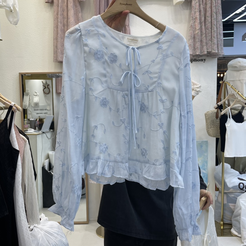 SYMPHONY東大門代購女裝新品職業真品25春夏時尚襯衫蕾絲衫SYMPHONY襯衫/蕾絲衫圖色2