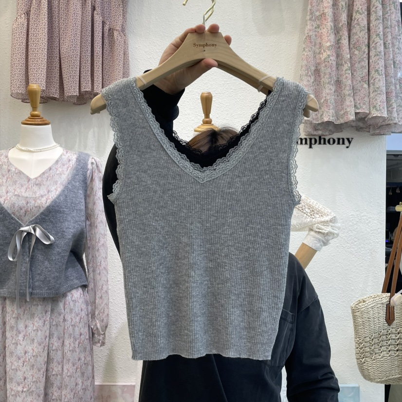 SYMPHONY東大門代購女士新品推薦真品休閑時尚吊帶背心蕾絲SYMPHONY吊帶/背心圖色3