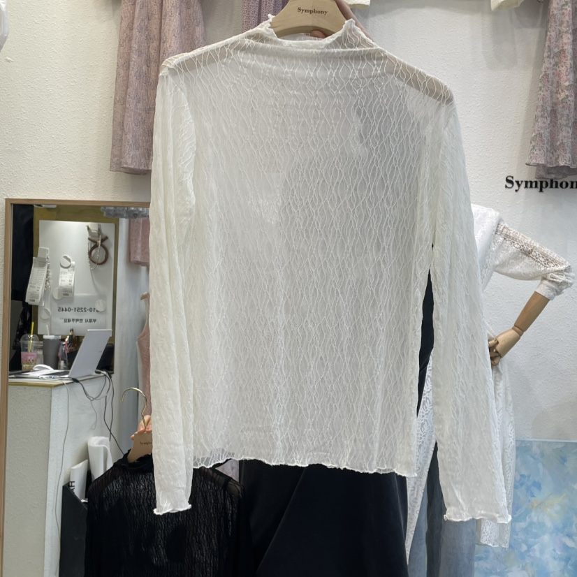 SYMPHONY東大門直郵女士新款25春夏休閑熱賣襯衫蕾絲衫透視SYMPHONY襯衫/蕾絲衫