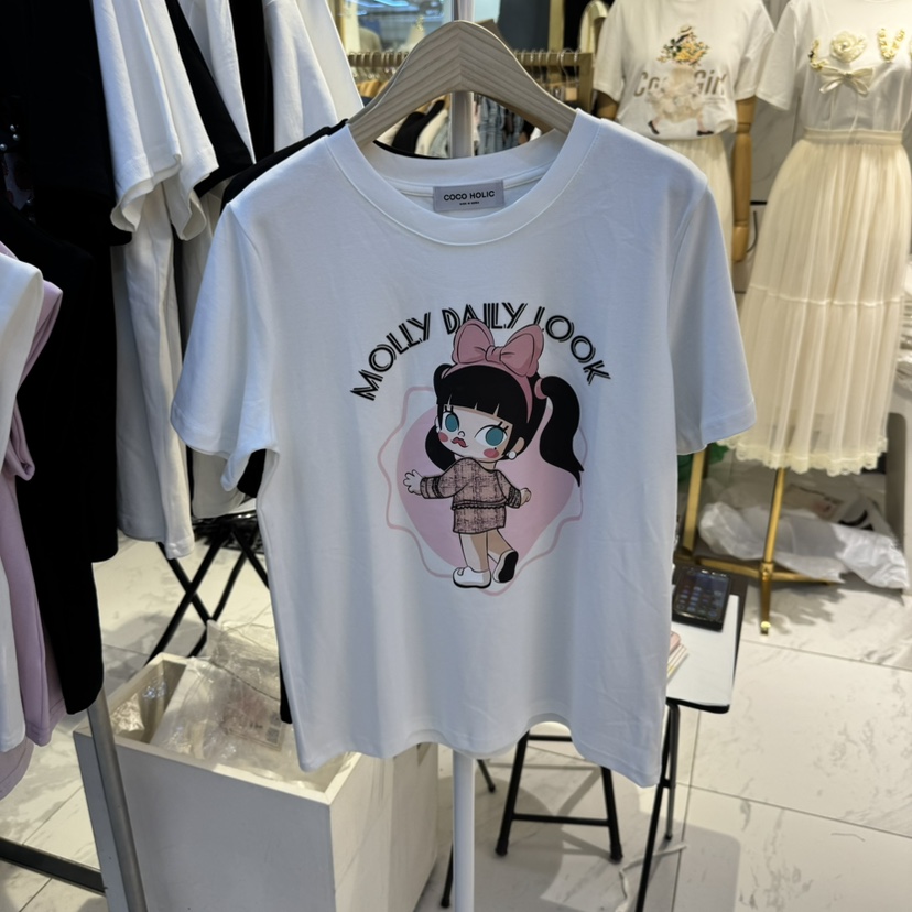COCO HOLIC東大門直郵女裝新品熱賣真品25春夏人氣推薦T恤COCO HOLICT恤圖色1