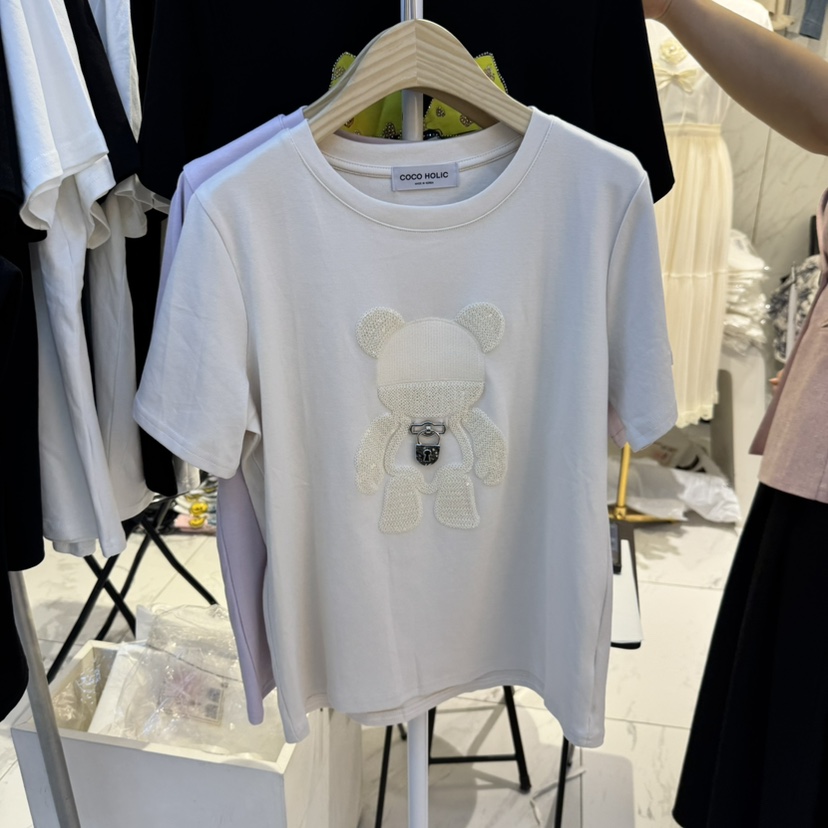 COCO HOLIC韓國代購女士新品休閑時尚真品熱賣推薦25春夏T恤COCO HOLICT恤圖色2