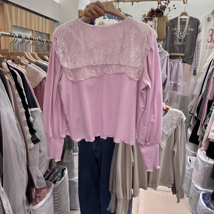 MARI CO東大門實拍女裝新品推薦時尚人氣休閑真品衛衣蕾絲ARANCIA衛衣