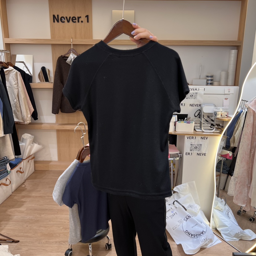 NEVER.1韓國代購女士新款休閑熱賣時尚職業25春夏真品人氣T恤NEVER.1T恤