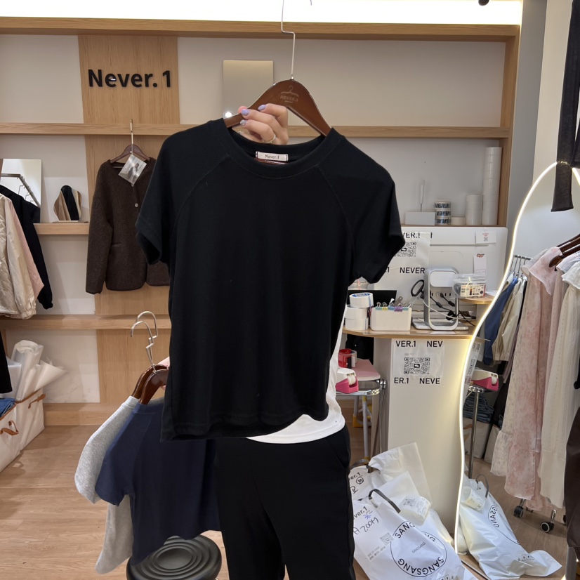 NEVER.1韓國代購女士新款休閑熱賣時尚職業25春夏真品人氣T恤NEVER.1T恤圖色3