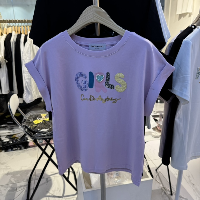 COCO HOLIC東大門直郵女士新品人氣休閑時尚25春夏熱賣T恤COCO HOLICT恤圖色2