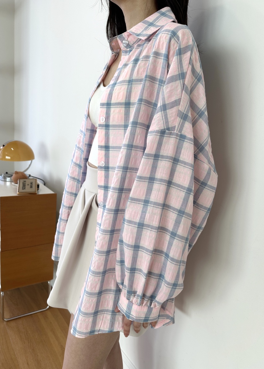 CLASSY-O韓國代購女裝新款推薦真品25春夏人氣襯衫蕾絲衫格紋CLASSY-O襯衫/蕾絲衫