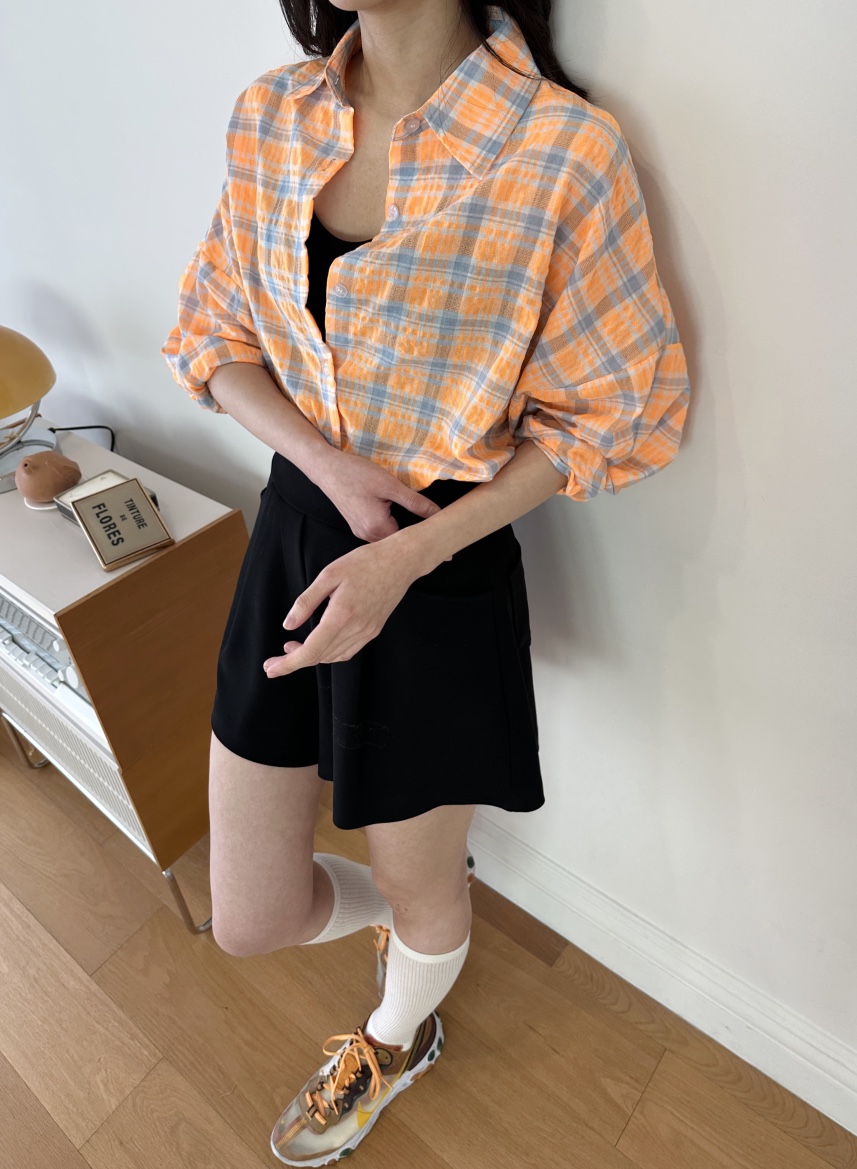 CLASSY-O韓國代購女裝新款推薦真品25春夏人氣襯衫蕾絲衫格紋CLASSY-O襯衫/蕾絲衫