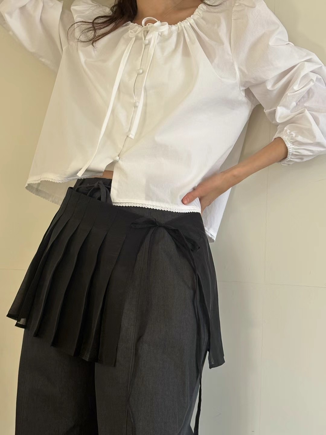 POETE-OT東大門直郵女裝新品熱賣推薦真品25春夏襯衫蕾絲衫POETE襯衫/蕾絲衫