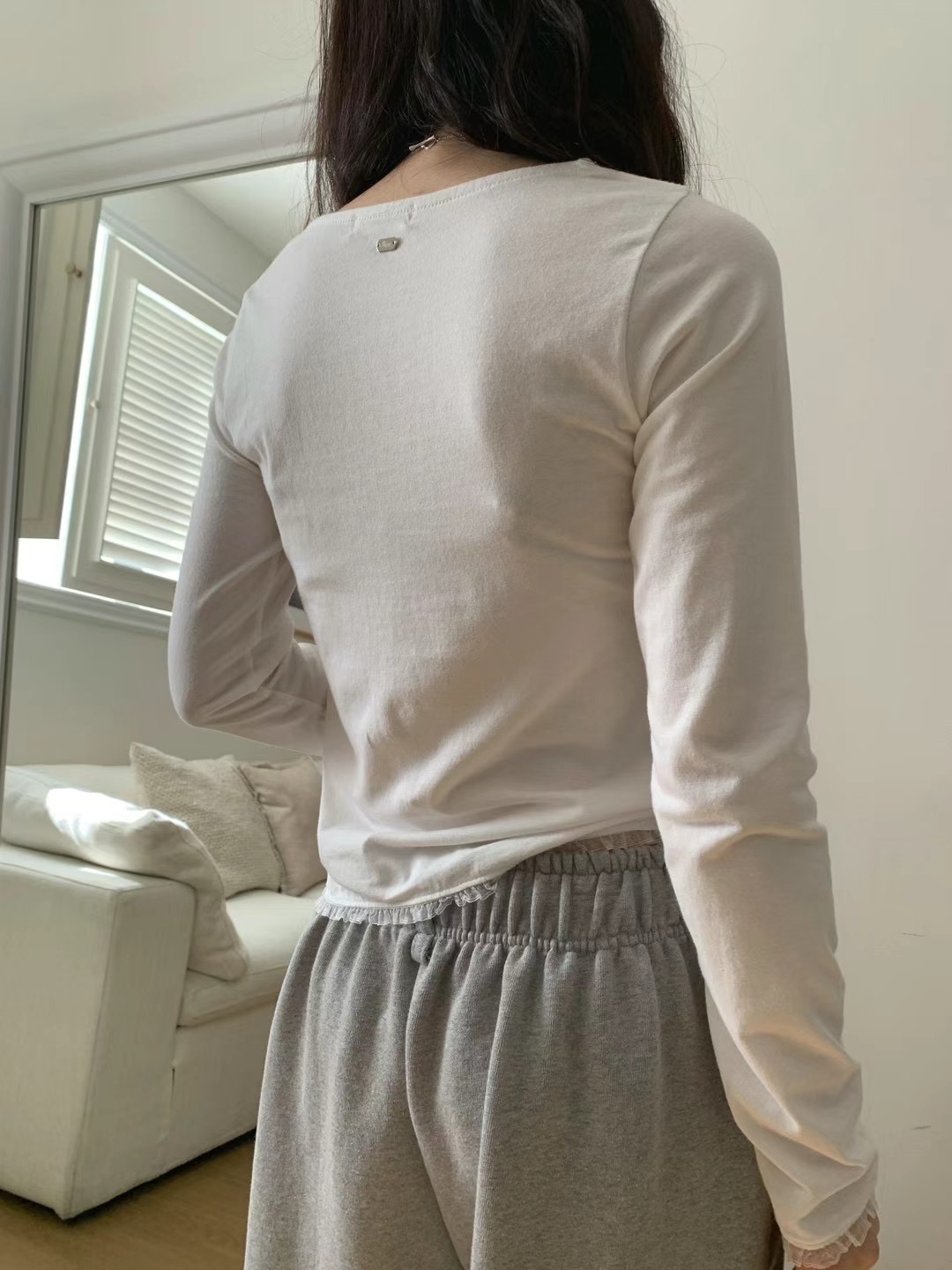 POETE-OT韓國代購女士新款真品25春夏休閑推薦人氣長袖T恤POETE長袖T恤