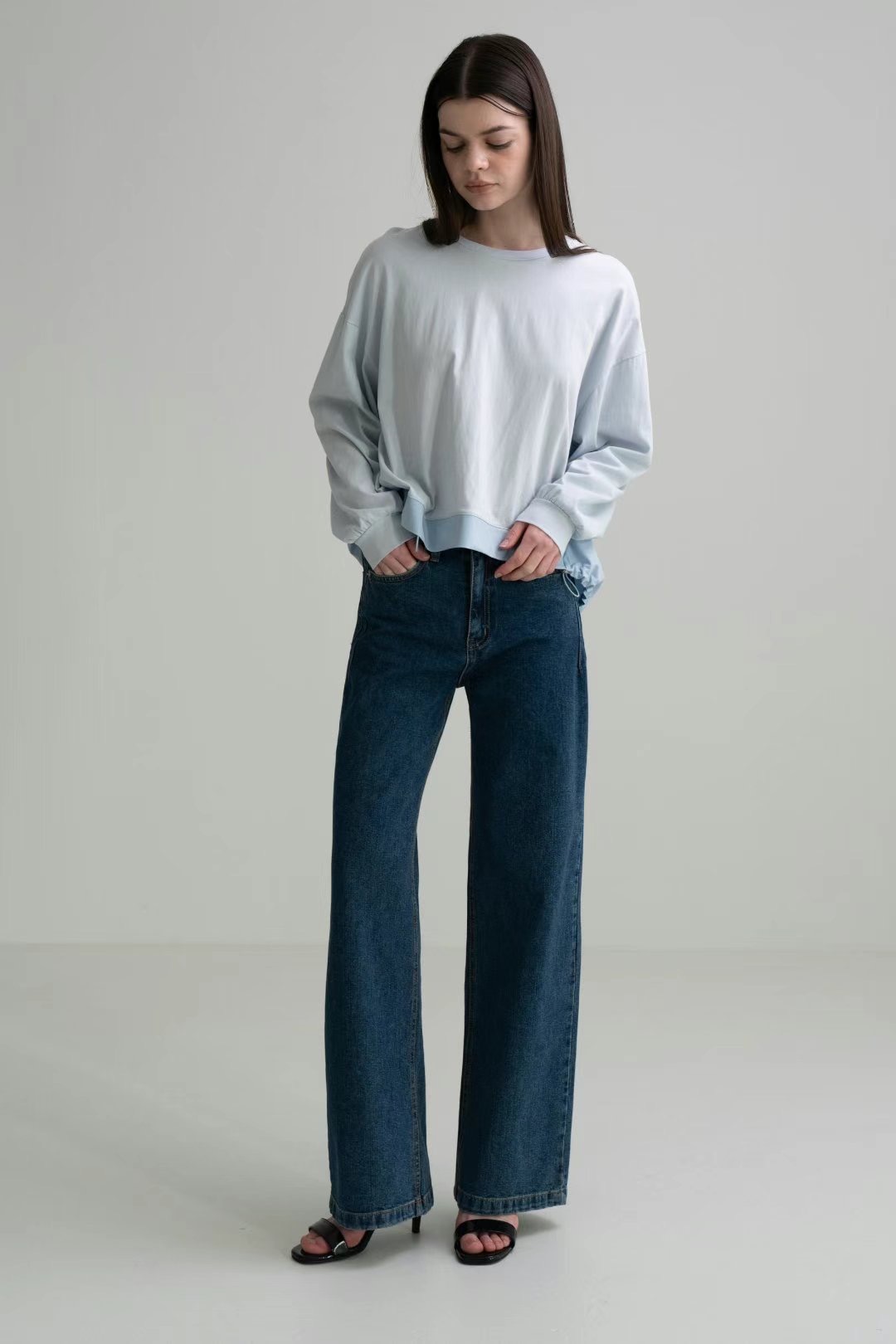 BARISTAR韓國直郵女裝新品真品推薦人氣職業25春夏休閑長袖T恤BARI BARI長袖T恤