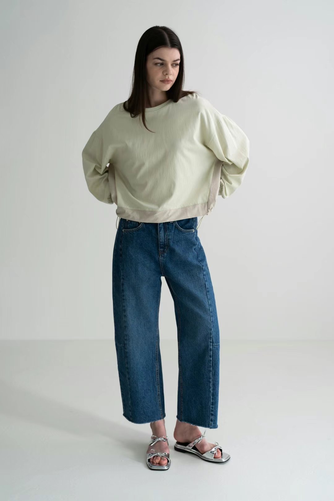 BARISTAR韓國直郵女裝新品真品推薦人氣職業25春夏休閑長袖T恤BARI BARI長袖T恤