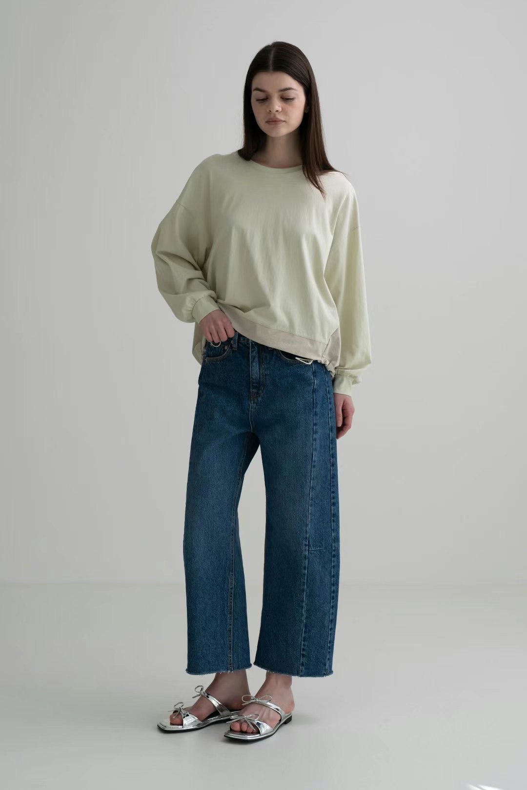 BARISTAR韓國直郵女裝新品真品推薦人氣職業25春夏休閑長袖T恤BARI BARI長袖T恤