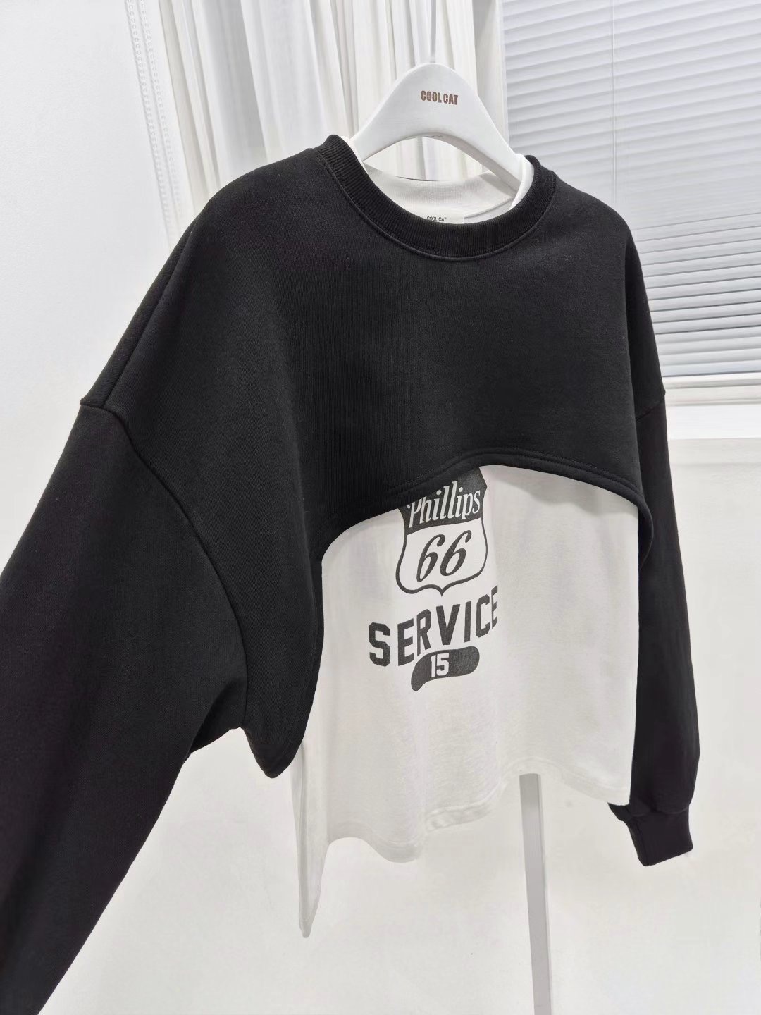 COOL CAT韓國㊣直郵東大門代購女裝新款25春夏衛衣不含內搭COOL CAT衛衣圖色3