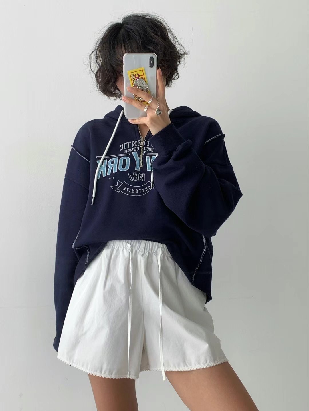 COOL CAT韓國直郵㊣女裝新款人氣職業休閑時尚衛衣拉鏈連帽COOL CAT衛衣