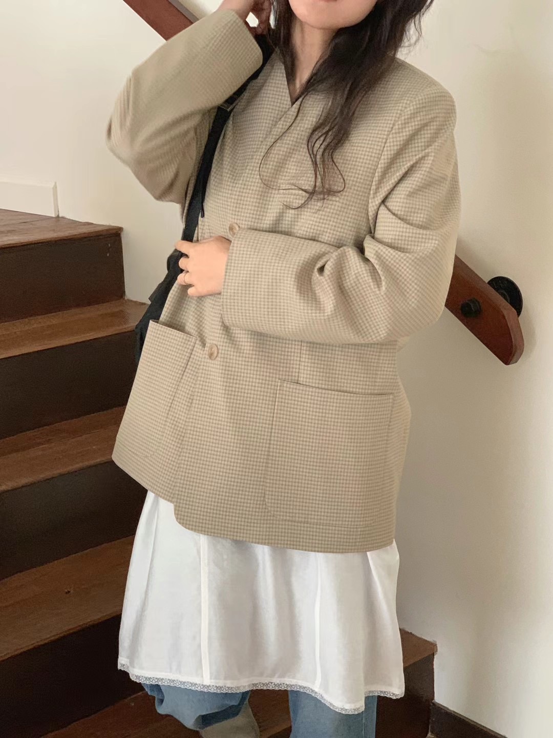POETE-OT韓國㊣直郵東大門代購女裝新款25春夏職業熱賣夾克POETE夾克