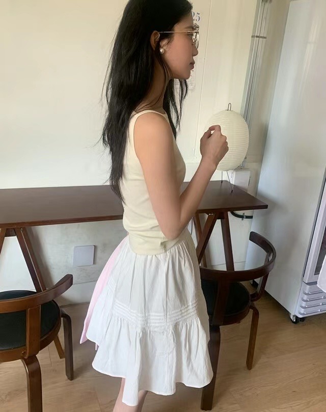 POETE-OT直郵韓國代購㊣女裝新品推薦時尚半身裙中短裙褶皺POETE半身裙/中短裙