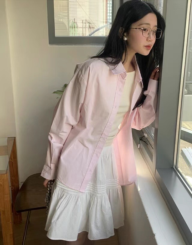 POETE-OT直郵韓國代購㊣女裝新品推薦時尚半身裙中短裙褶皺POETE半身裙/中短裙