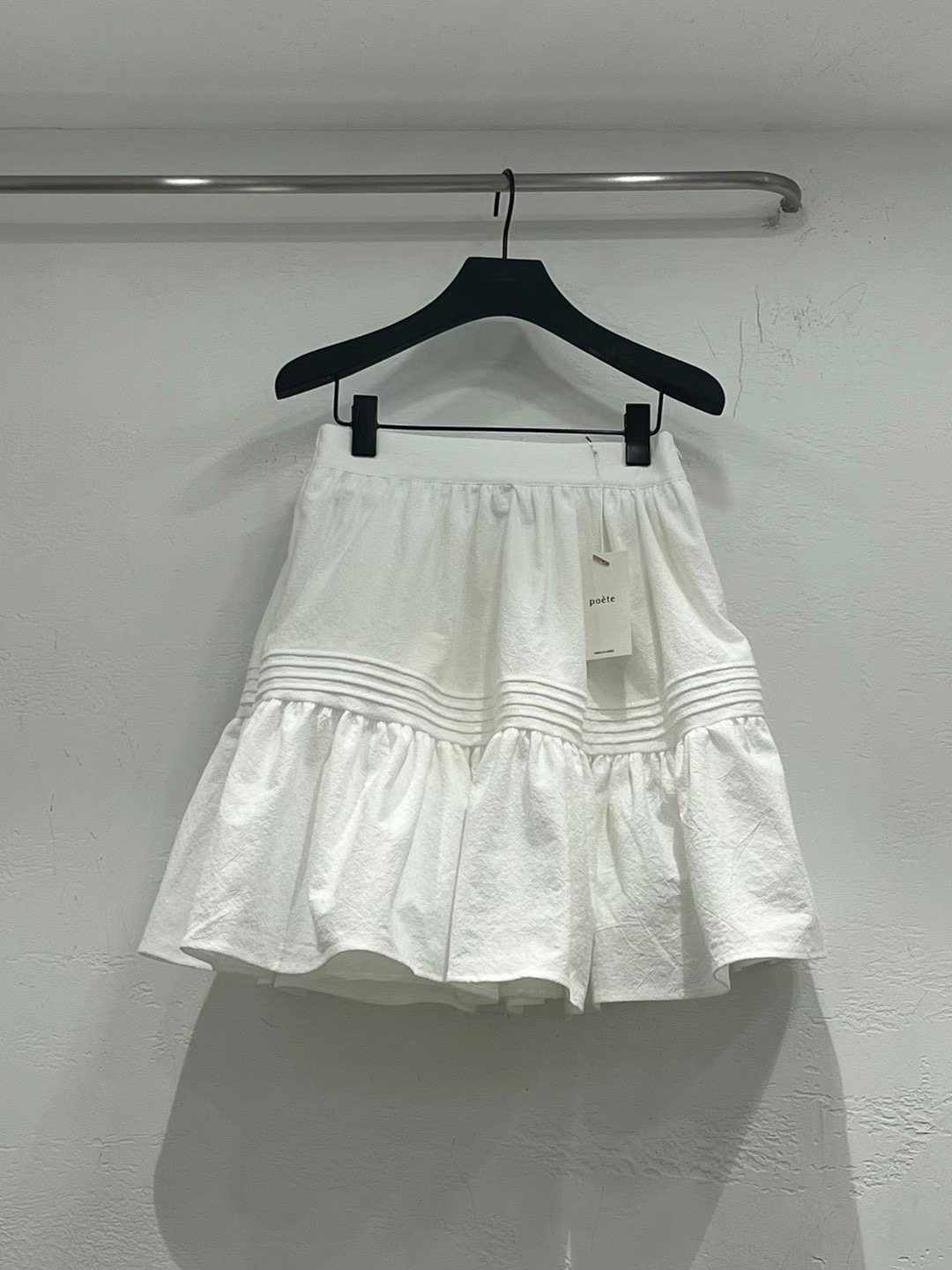 POETE-OT直郵韓國代購㊣女裝新品推薦時尚半身裙中短裙褶皺POETE半身裙/中短裙