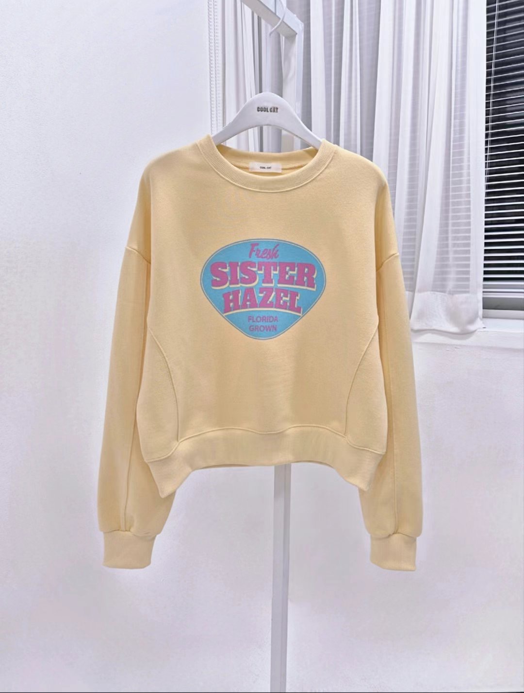 COOL CAT直郵韓國代購㊣女裝新品職業時尚25春夏休閑人氣衛衣COOL CAT衛衣