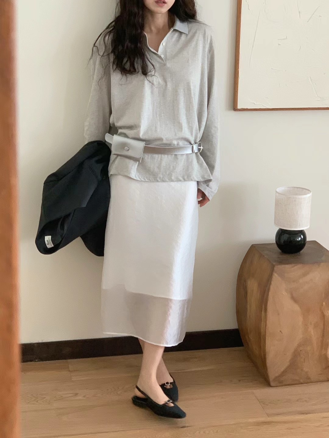 POETE-OT韓國直郵㊣東大門實拍女裝新款推薦時尚休閑長袖T恤POETE長袖T恤