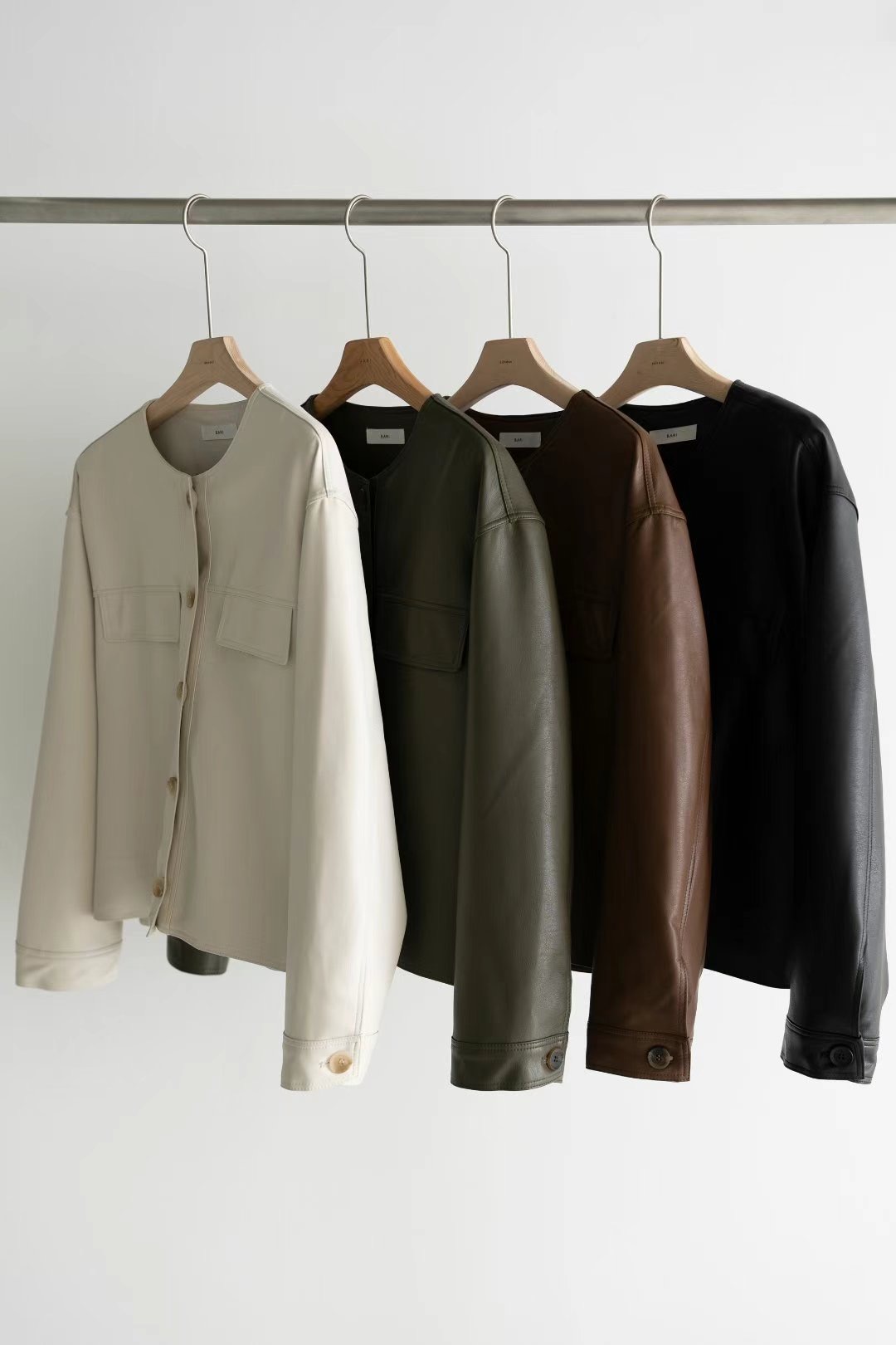 BARISTAR韓國直郵㊣東大門實拍女裝新品25春夏夾克口袋皮革BARISTAR夾克圖色3左三色