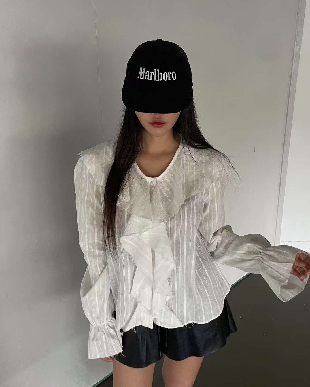 JAD韓國㊣直郵東大門代購女裝新品熱賣時尚推薦人氣襯衫蕾絲衫A.SOLE襯衫/蕾絲衫