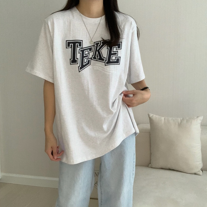 HELLO JINI韓國直郵㊣女裝新款職業25春夏休閑時尚熱賣T恤HELLO JINIT恤圖色2