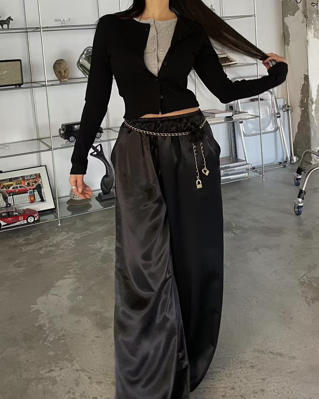 JAD韓國㊣直郵東大門代購女裝新品休閑熱賣職業時尚25春夏休閑褲A.SOLE休閑褲