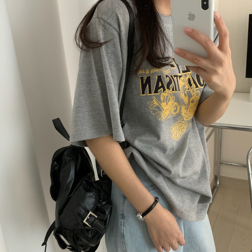 HELLO JINI韓國直郵㊣東大門實拍女裝新款人氣25春夏休閑T恤HELLO JINIT恤