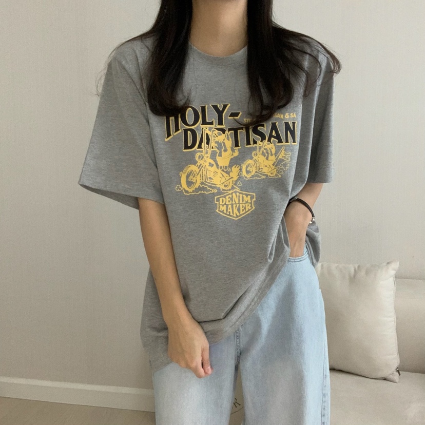 HELLO JINI韓國直郵㊣東大門實拍女裝新款人氣25春夏休閑T恤HELLO JINIT恤